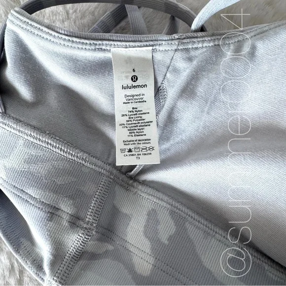 NWT Lululemon Energy Bra Long Line Incognito Camo 6 - Picture 7 of 9